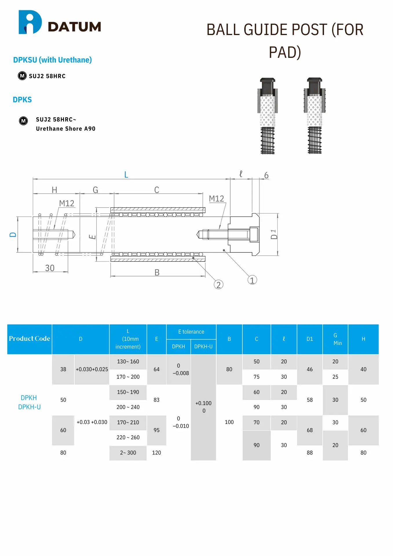 Ball Guide Post (For Pad)DPKS DatumTools Pvt. Ltd. India's Largest
